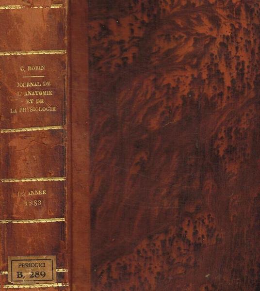 Journal de l'anatomie et de la physiologie normales et pathologiques de l'homme et des animaux anno 1864 - copertina