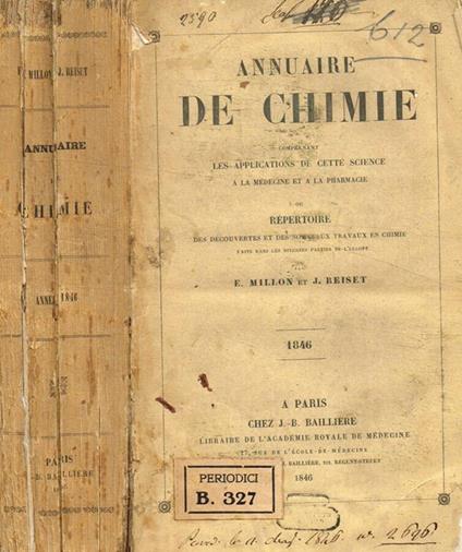 Annuaire de chimie - copertina