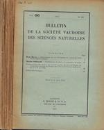 Bulletin de la Société Vaudoise des Sciences Naturelles dal n. 286 al n. 296 Anno 1954-1955-1956-1957