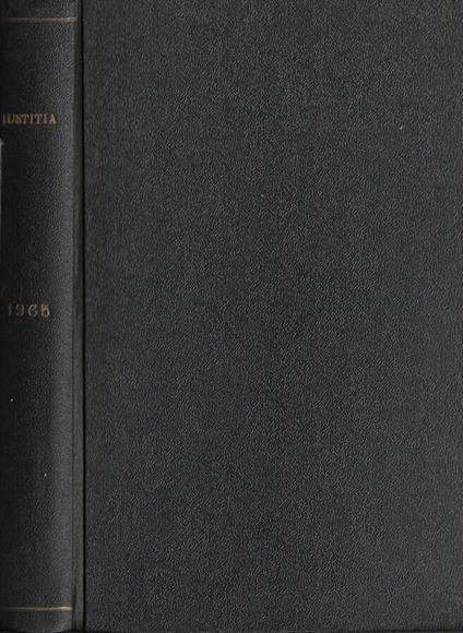 Iustitia 1965 - copertina