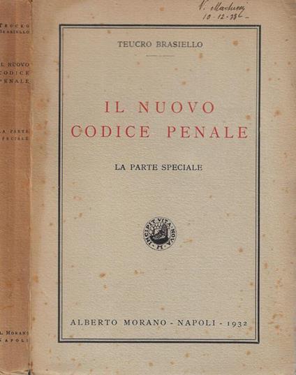Il  nuovo codice penale - Teucro Brasiello - copertina
