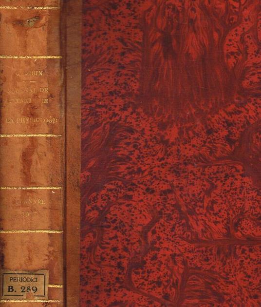 Journal de l'anatomie et de la physiologie normales et pathologiques de l'homme et des animaux anno 1903 - copertina