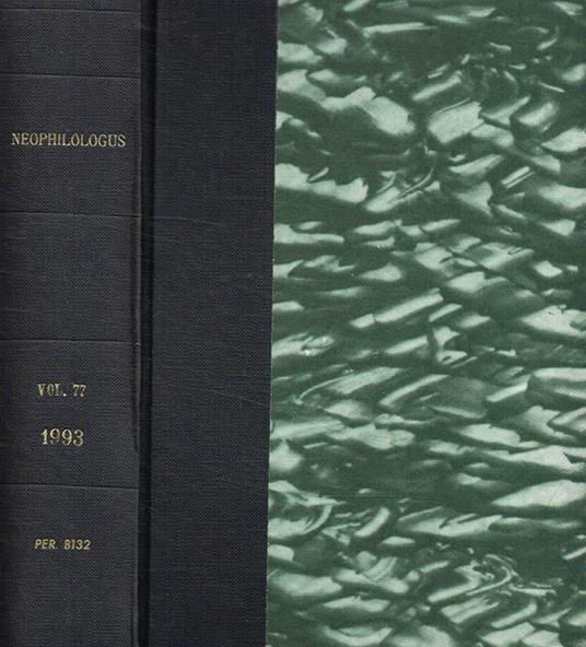 Neophilologus. An international journal of modern and mediaeval language and literature. Vol.LXXVII, 1993 - copertina