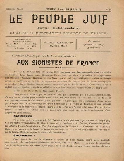 Le  peuple juif n. 10 - copertina