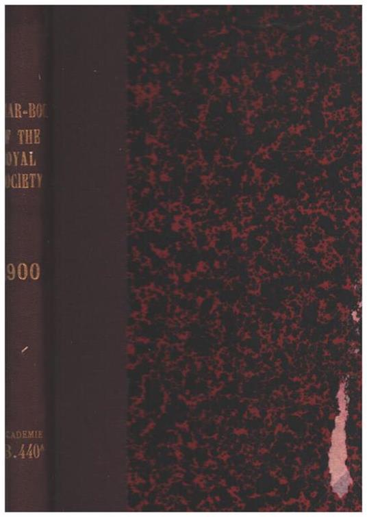 Year-book of the royal society of London (1900) - copertina