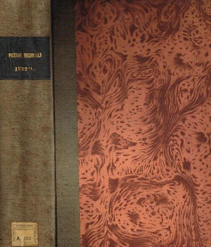 La  Presse medicale. II semestre 1932 - copertina