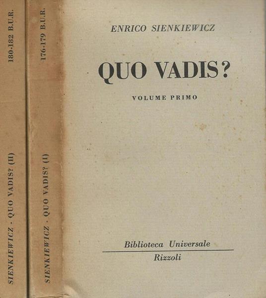 Quo vadis? - Henryk Sienkiewicz - copertina