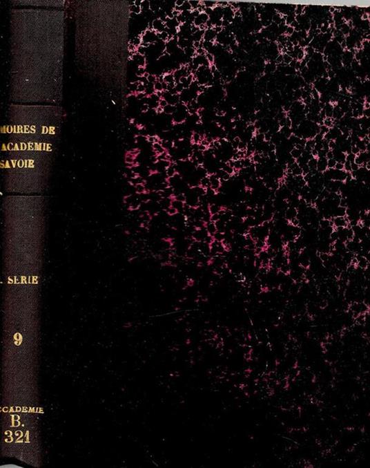 Memoires de l'academie des sciences belles-lettres et arts de Savoie tomo IX - copertina