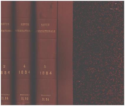 Revue Internationale 1884 vol 2-4-5 - copertina