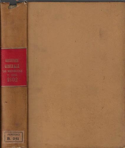 Archives generales de medecine II sem. 1902 - copertina