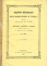 Bollettino meteorologico dell'osservatorio di Venezia. Con annotazioni statistiche e mediche anno 1868