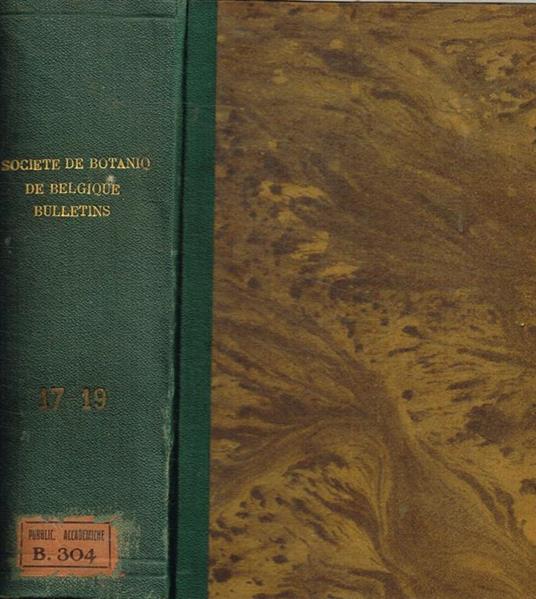 Bulletin de la societé royale de botanique de belgique. Tome dix-septieme, dix-huitieme, dix-neuvieme, comptes-rendus des seances - copertina