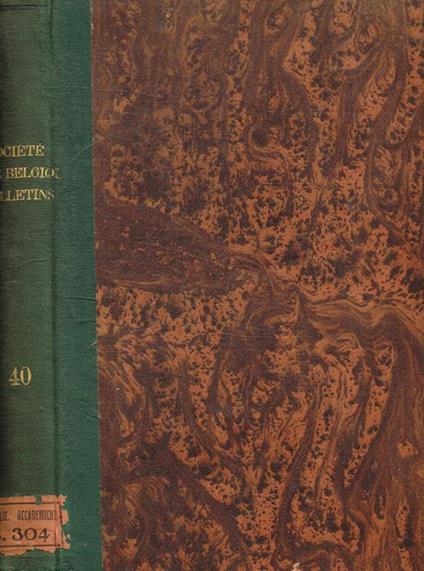 Bulletin de la societé royale de botanique de Belgique. Tome quarantieme, 1901 - copertina