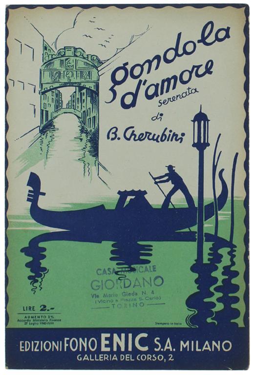 Gondola D'Amore. Serenata - copertina