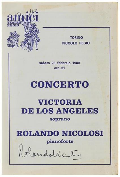 Firma Autografa Su Programma Del Concerto, Torimo, Piccolo Regio 23 Febbraio 1980 - copertina