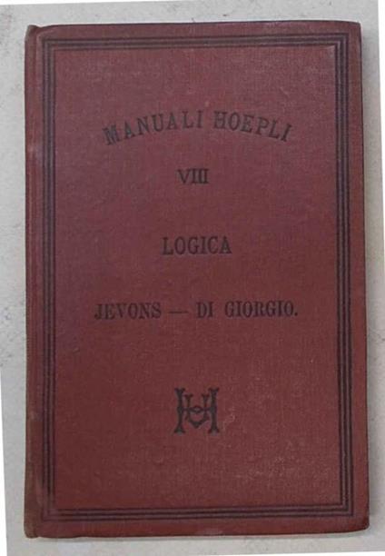 Logica - Stanley W. Jevons - copertina