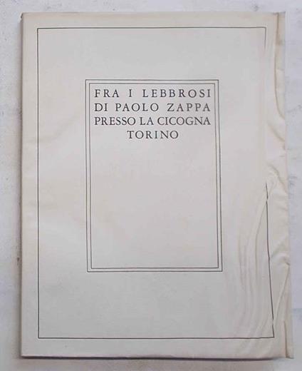 Fra i lebbrosi - Paolo Zappa - copertina