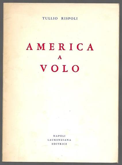 America a volo - Tullio Rispoli - copertina