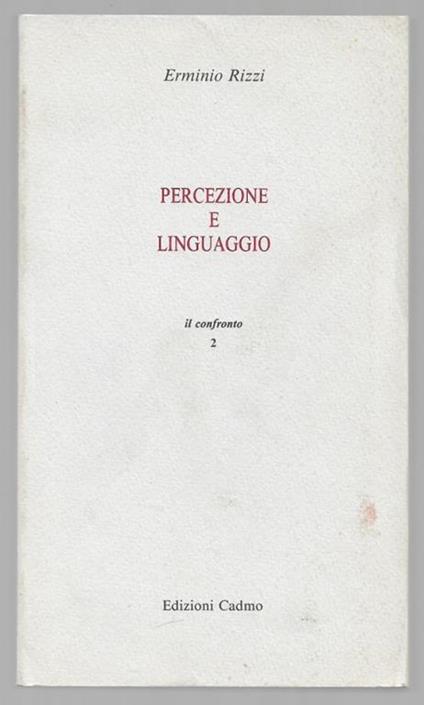 Percezione e linguaggio - Erminio Rizzi - copertina