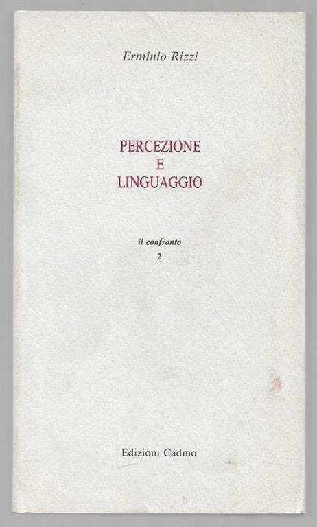 Percezione e linguaggio - Erminio Rizzi - copertina