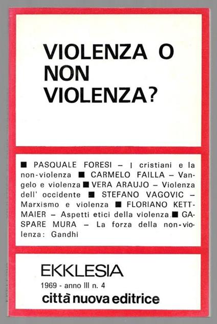 Violenza o non violenza? - copertina