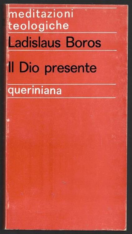 Il Dio presente - Ladislaus Boros - copertina
