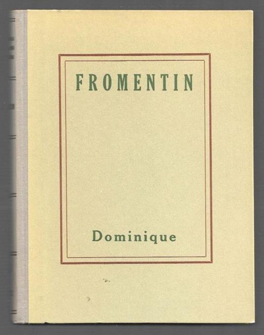 Dominique - Eugéne Fromentin - copertina
