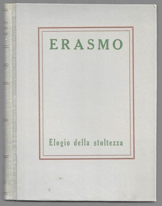 Elogio della stoltezza - Erasmo da Rotterdam - copertina