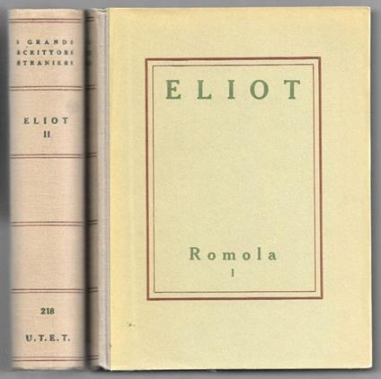 Romola - 2 voll - George Eliot - copertina