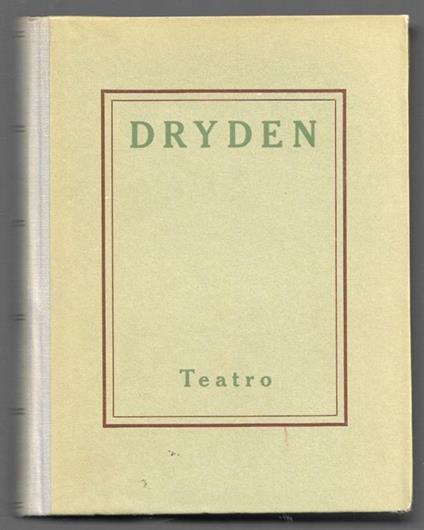 Teatro - John Dryden - copertina