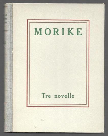 Tre novelle - Eduard Mörike - copertina