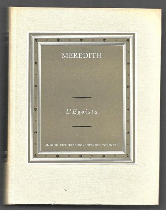 L' Egoista - George Meredith - copertina
