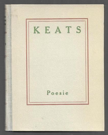 Poesie - John Keats - copertina