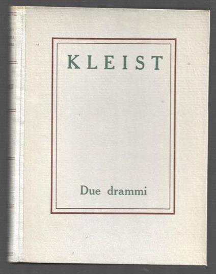 Due drammi - copertina