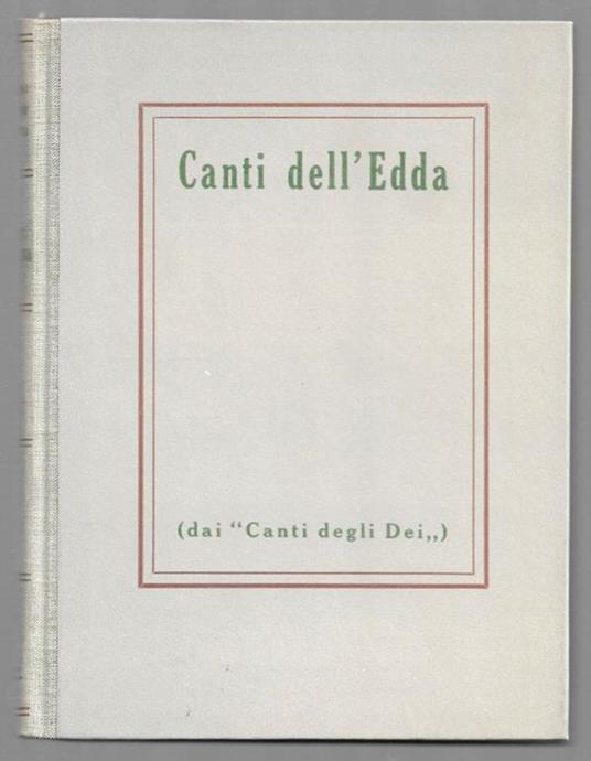 Canti dell'Edda (dai Canti degli Dei) - copertina