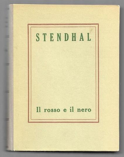 Il rosso e il nero - Stendhal - copertina