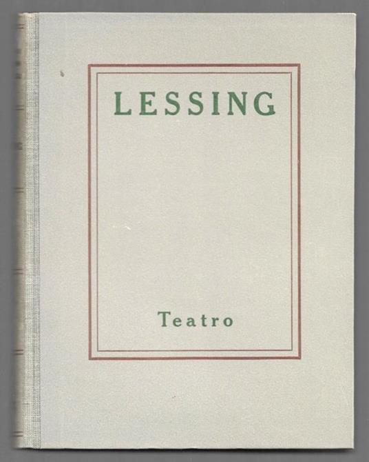 Minna di Barnhelm - Natan il saggio - Gotthold Ephraim Lessing - copertina