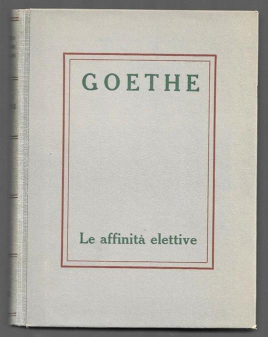 Le affinità elettive - copertina