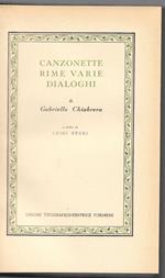 Canzonette rime varie dialoghi