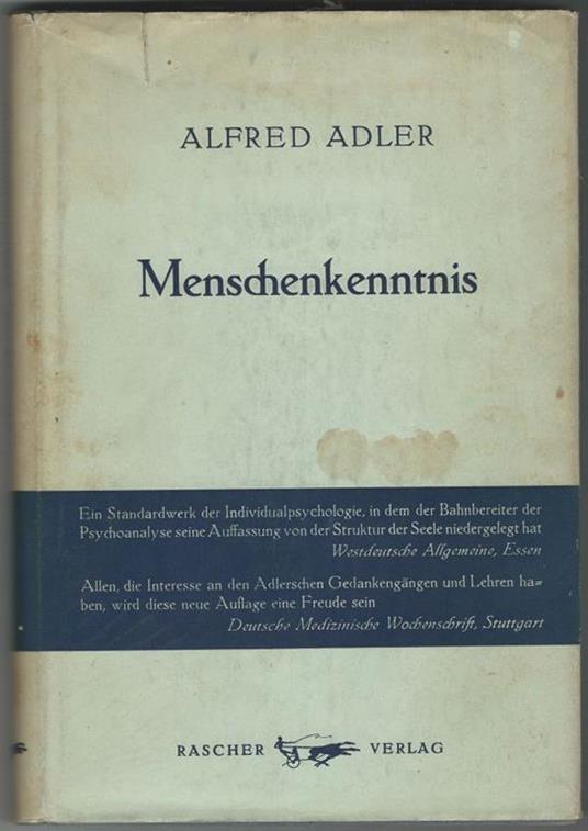 Menschenkenntnis - Alfred Adler - copertina