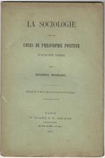 La sociologie dans le cours de philosophie positive d'Auguste Comte