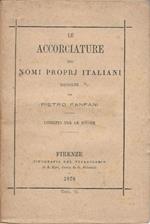 Le accorciature dei nomi proprj italiani