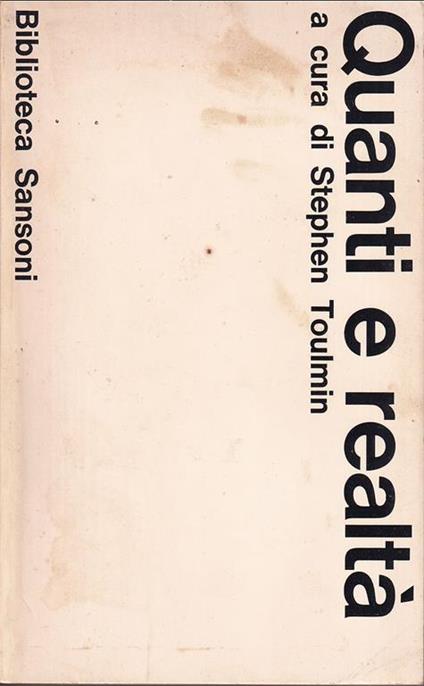 Quanti e realtà Un dibattito - copertina