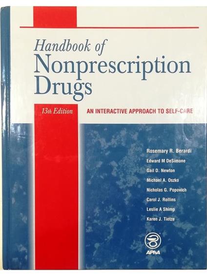 Handbook of Nonprescription Drugs An Interactive Approach to Self-care - copertina