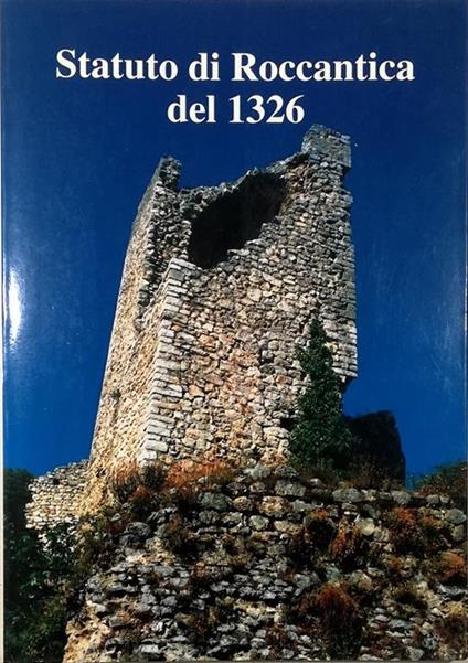 Statuto di Roccantica del 1326 - copertina