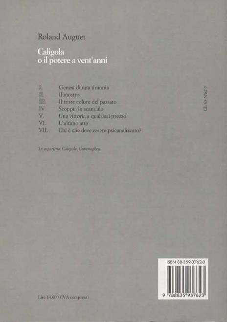 Caligola o il potere a vent'anni - Roland Auguet - 2
