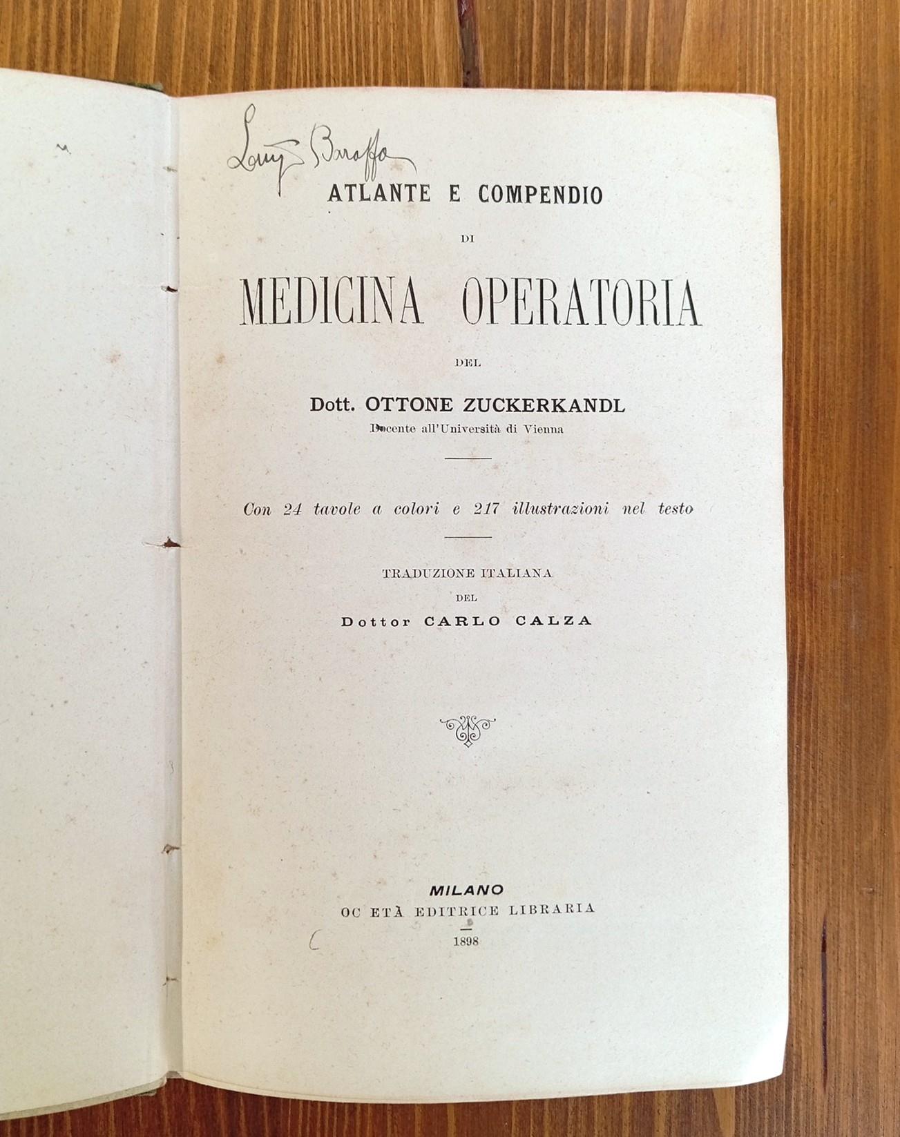 Atlante e Compendio Di Medicina Operatoria