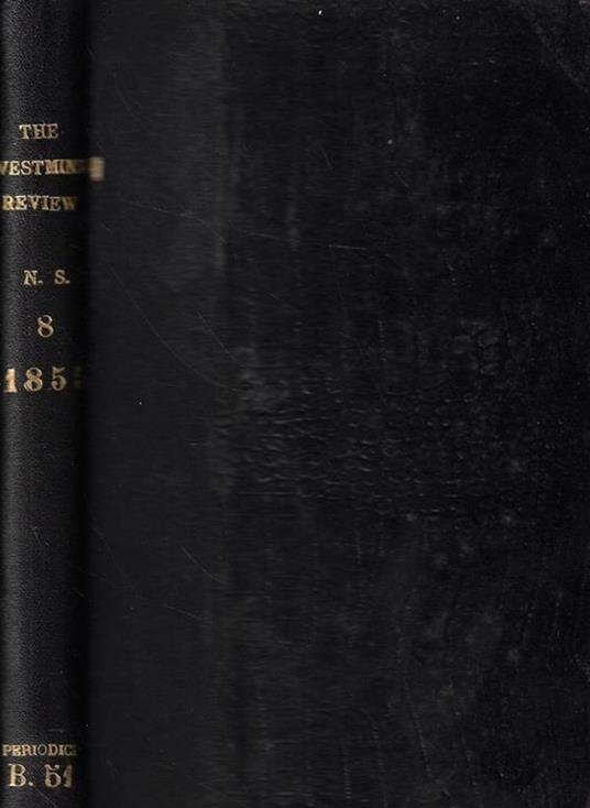 The westminster review July and October 1855 - copertina