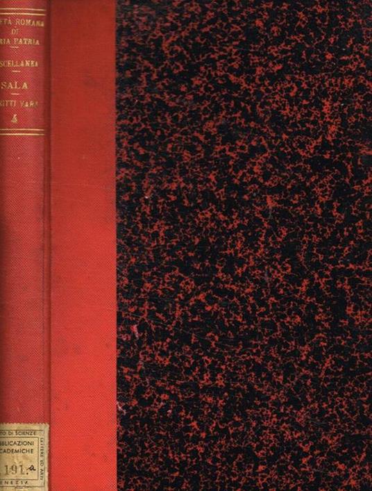 Scritti varj. Vol.IV - copertina