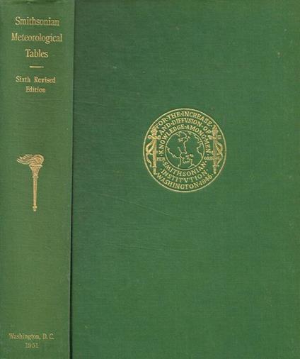 Smithsonian meteorological tables - copertina
